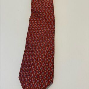 Beaufort Elegant Red Patterned Men's‎ 100% Silk Tie